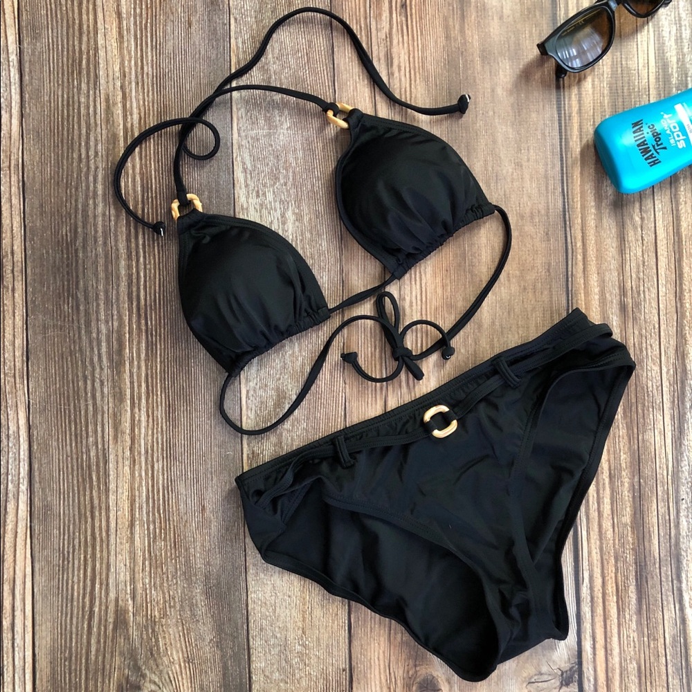 Ultra Violet Black Bikini Size Medium NWOT